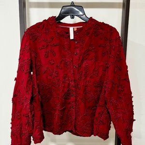 Anthropologie Applique Top